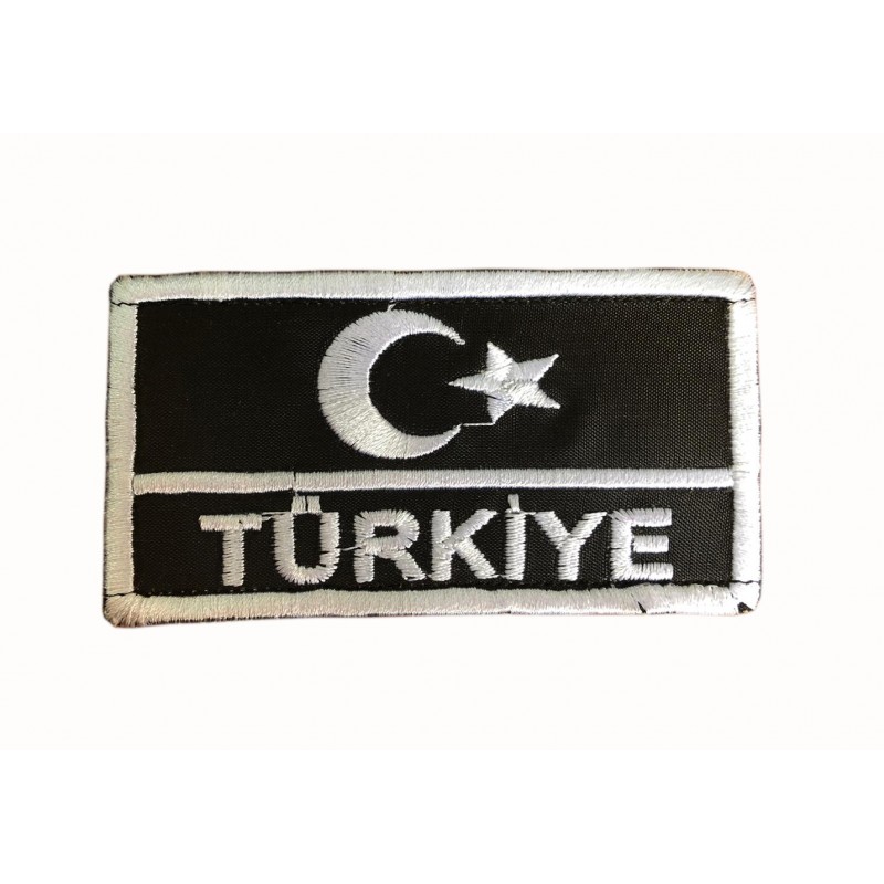 Türkiye İşlemeli Siyah Patch