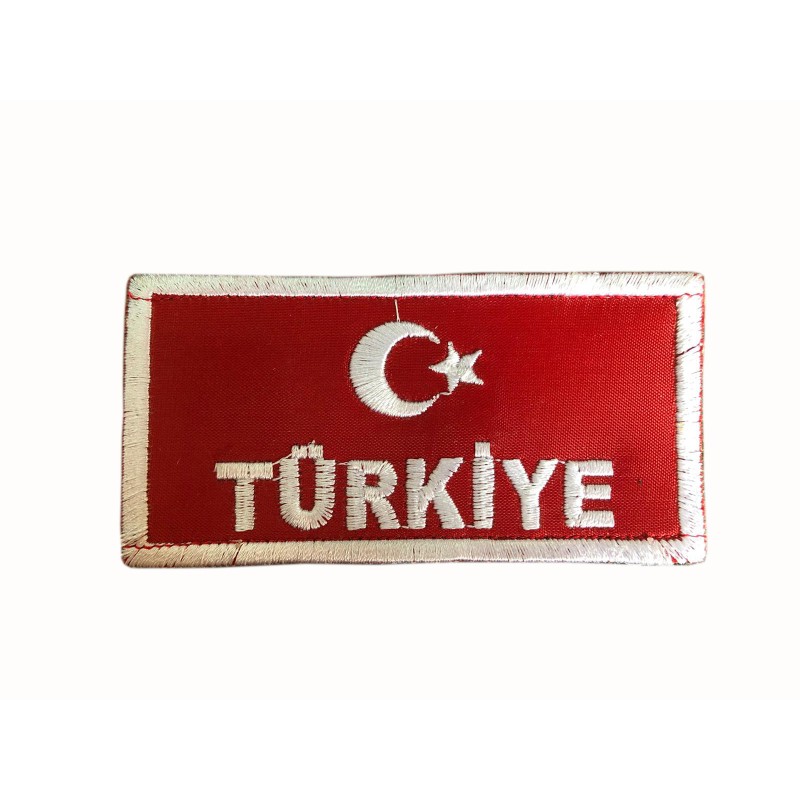 Türkiye İşlemeli Kırmızı Patch